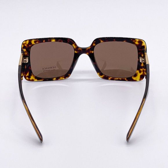 New Versace Women's Square Havana Sunglasses - Picture 9 of 10